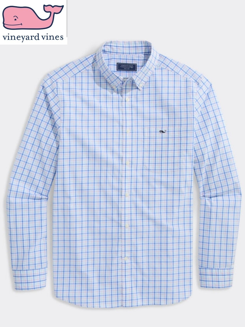 NWT Vineyard Vines Men's XL Kingston Tattersall Poplin Button-Down Shirt